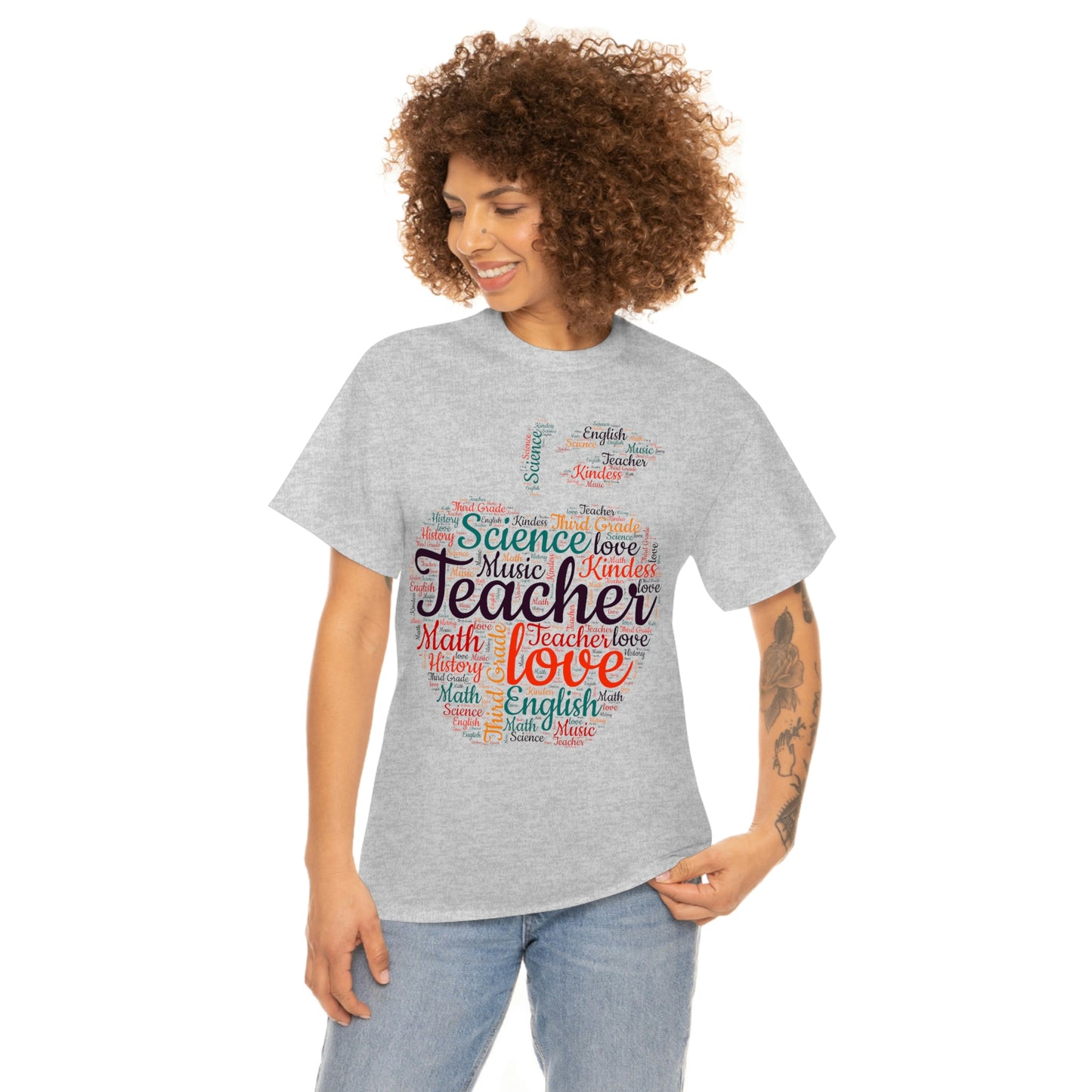 Heavy Cotton T Third Grade apple