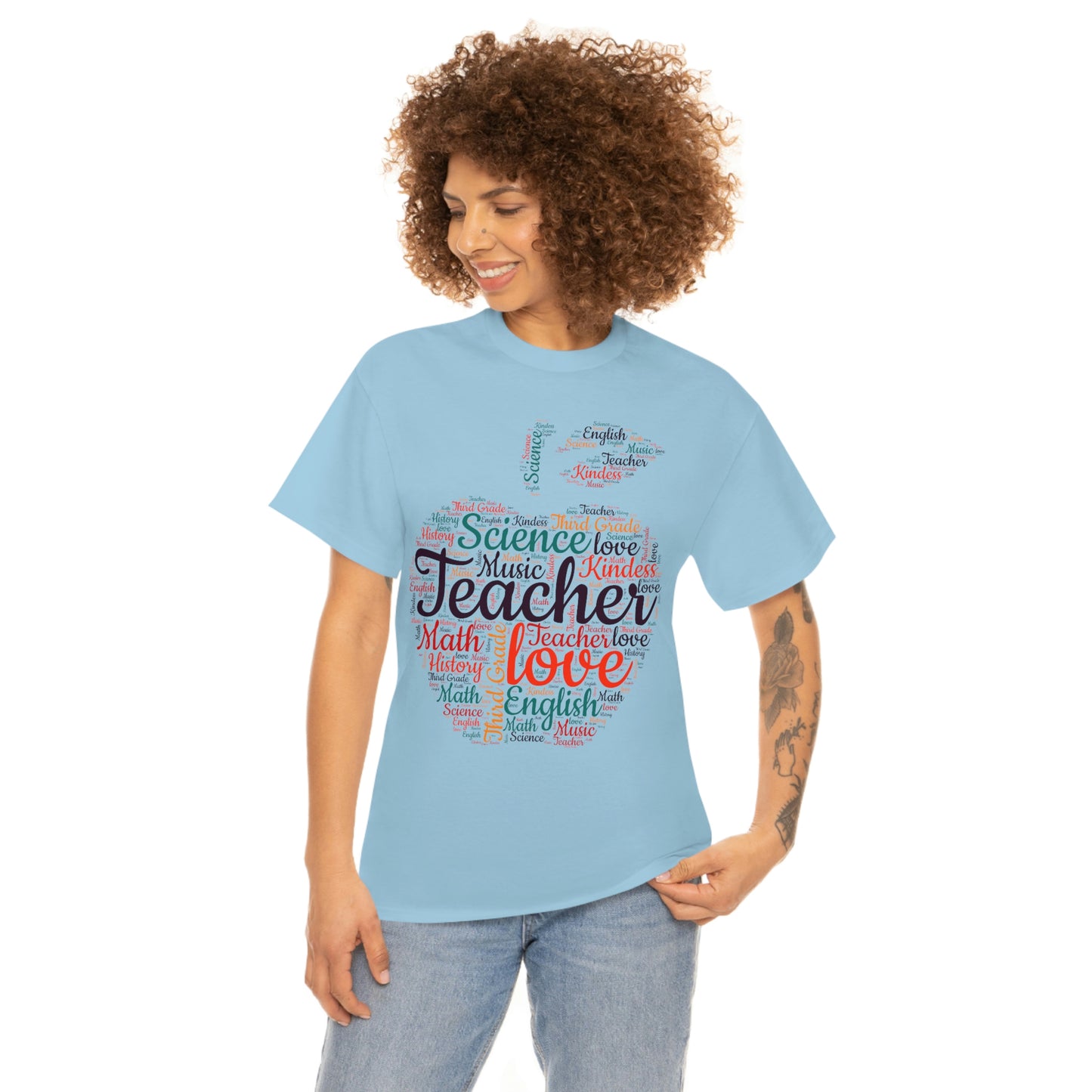 Heavy Cotton T Third Grade apple