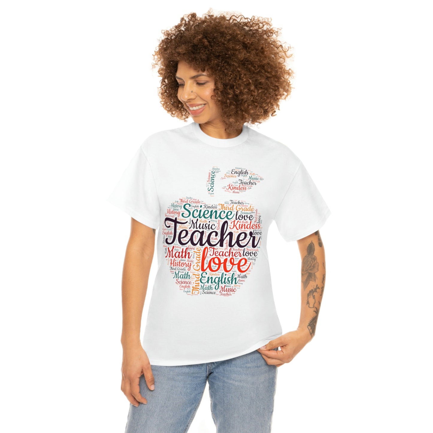 Heavy Cotton T Third Grade apple