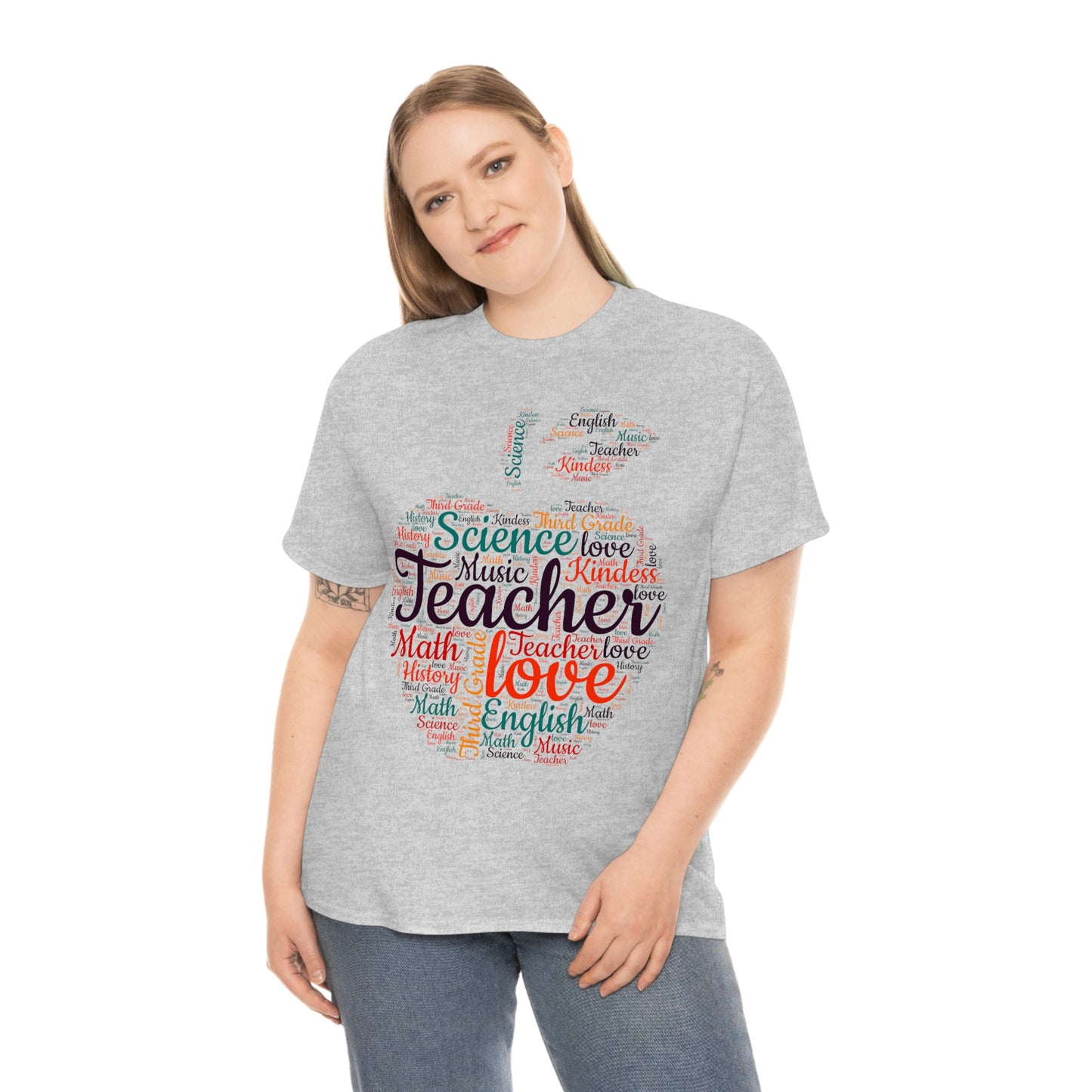 Heavy Cotton T Third Grade apple